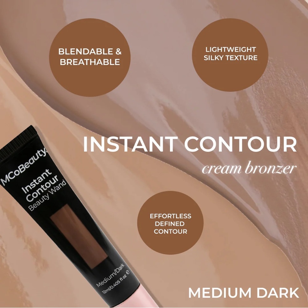 3/$12 MCoBeauty Medium/Dark Instant Contour Cream Bronzer - Picture 4 of 7